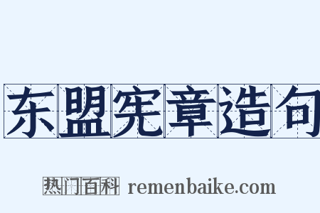 东盟宪章造句是什么意思的图片